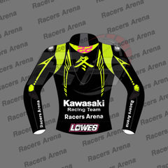 Alex Lowes Kawasaki Winter Test 2023 Motorcycle Leather Race Jacket Back