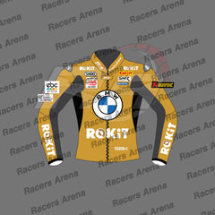 BMW Toprak Razgatlioglu Winter Test 2024 Motorbike Leather Jacket Front