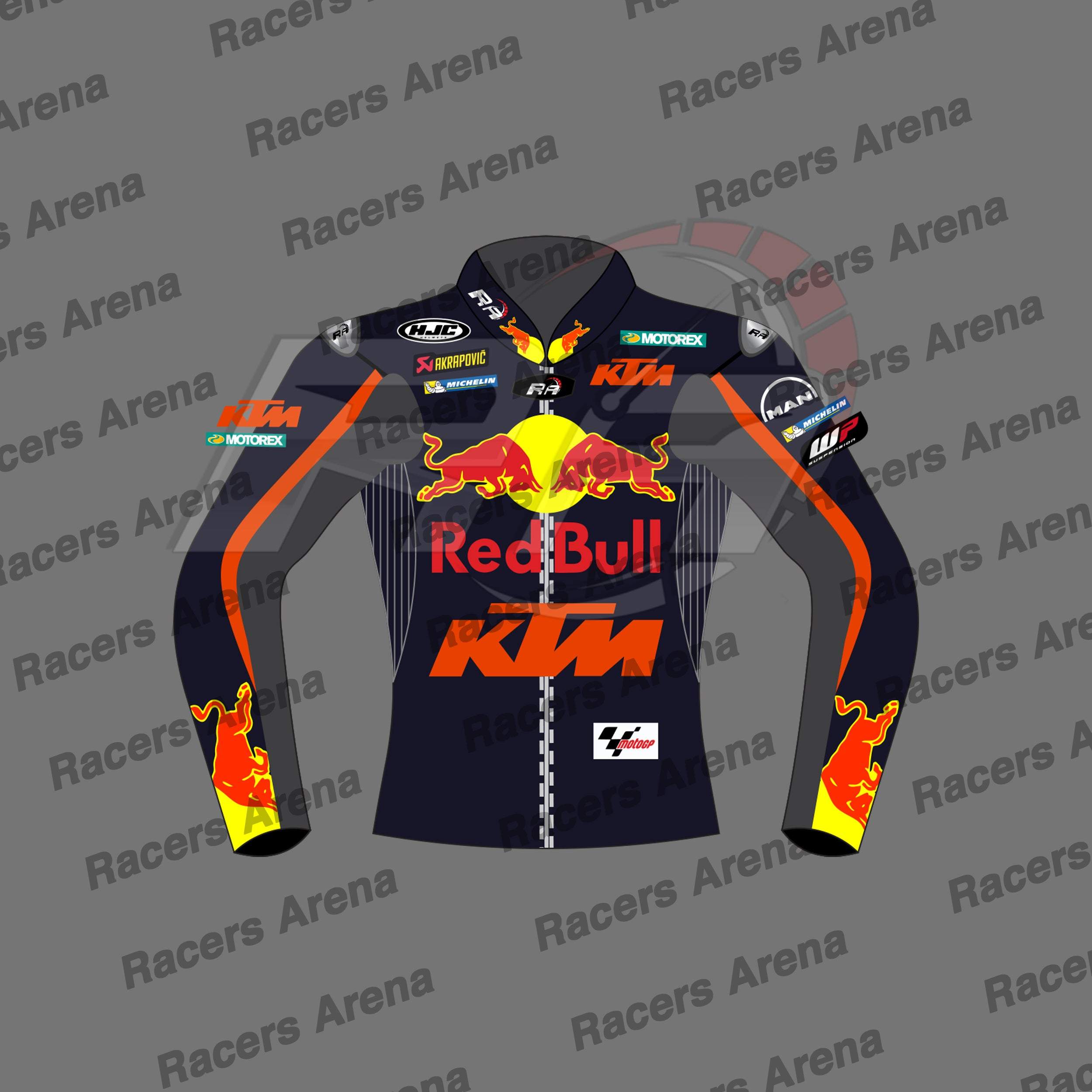 Bard Binder KTM Red Bull MotoGP 2022 Motorcycle Leather Race Jacket Front