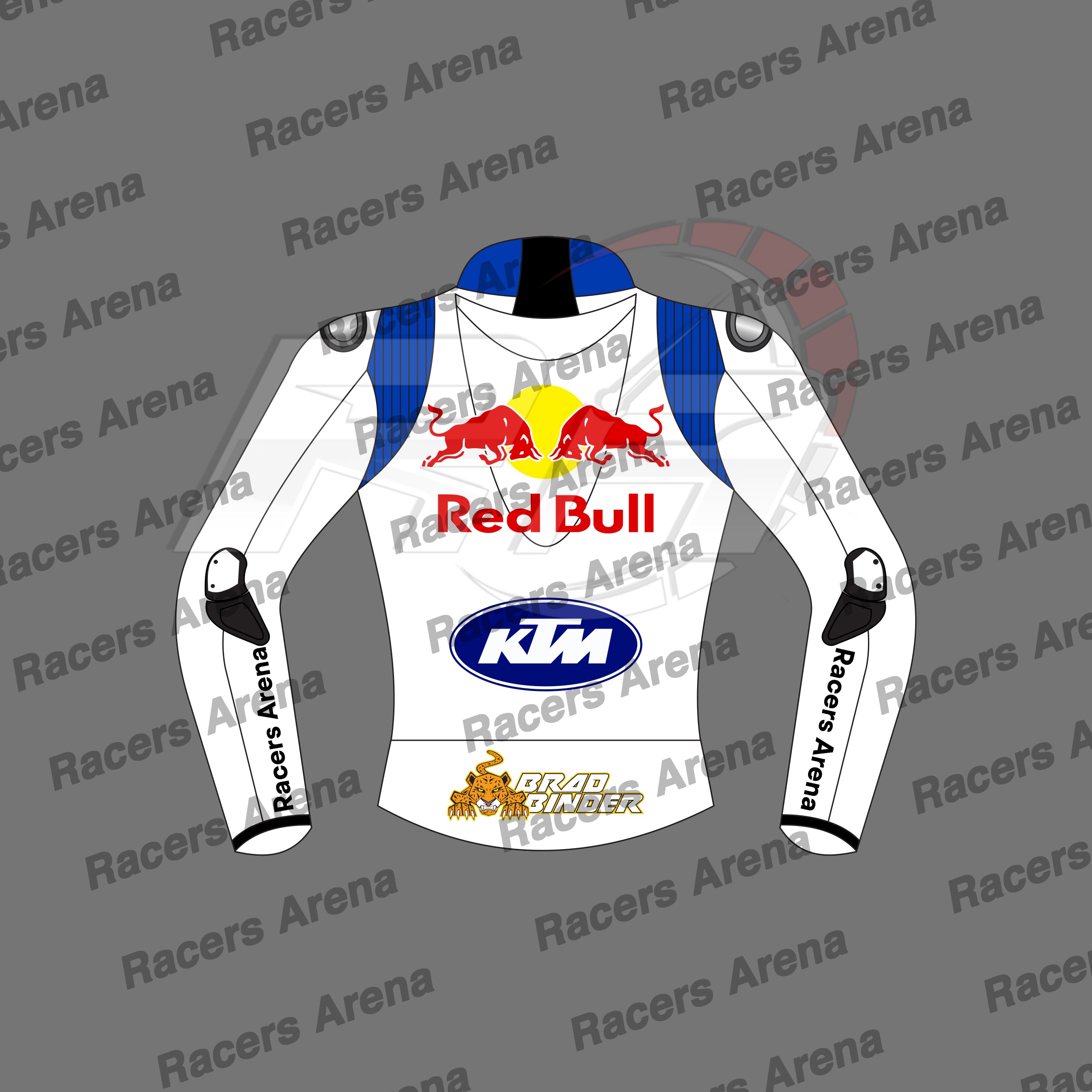 Brad-Binder-Red-Bull-White-British-GP-2024-Racing-Leather-Jacket-Back Brad-Binder-Red-Bull-White-British-GP-2024-Racing-Leather-Jacket-Back