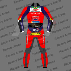 Diogo Moreira Honda LCR MotoGP 2026 Motorbike Leather Race Suit Back
