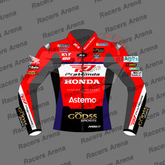 Diogo Moreira LCR Honda MotoGP 2026 Leather Race Jacket Front