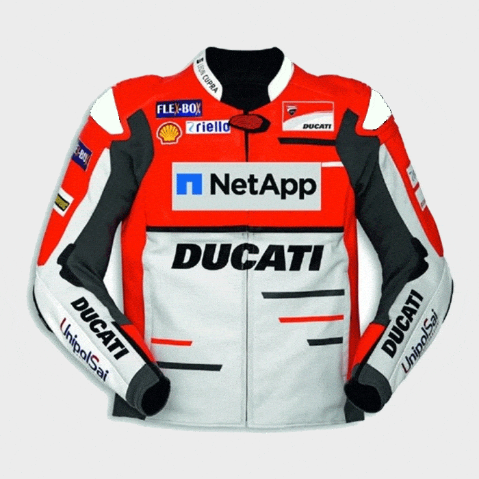Ducati Corse 18 Leather Motogp Jacket Front