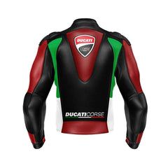 Ducati Corse Motorbike Racing Leather Jacket 2021 back
