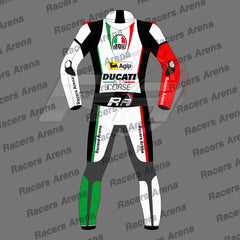 Ducati Corse Motorcycle Leather Race Suit Back