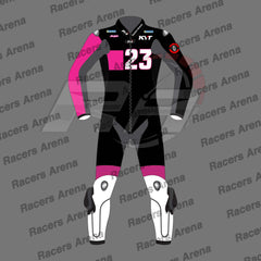 Enea Bastianini Black Winter Test Leather Race Suit 2024 Front