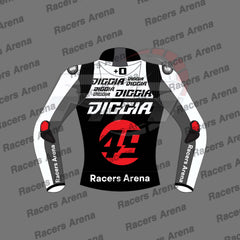 Fabio Di Giannantonio Ducati Winter Test MotoGP 2023 Motorcycle Race Leathers Jacket Back