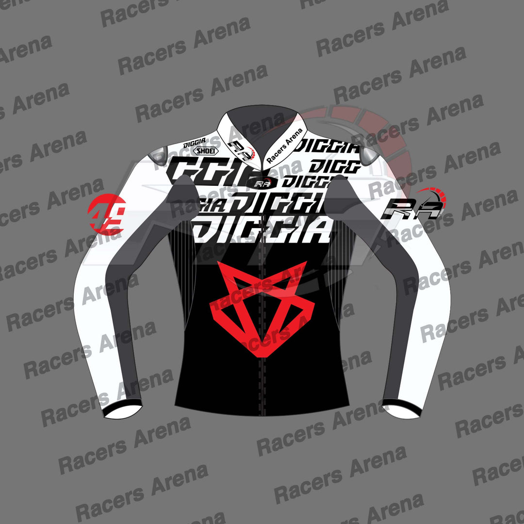 Fabio Di Giannantonio Ducati Winter Test MotoGP 2023 Motorcycle Race Leathers Jacket Front