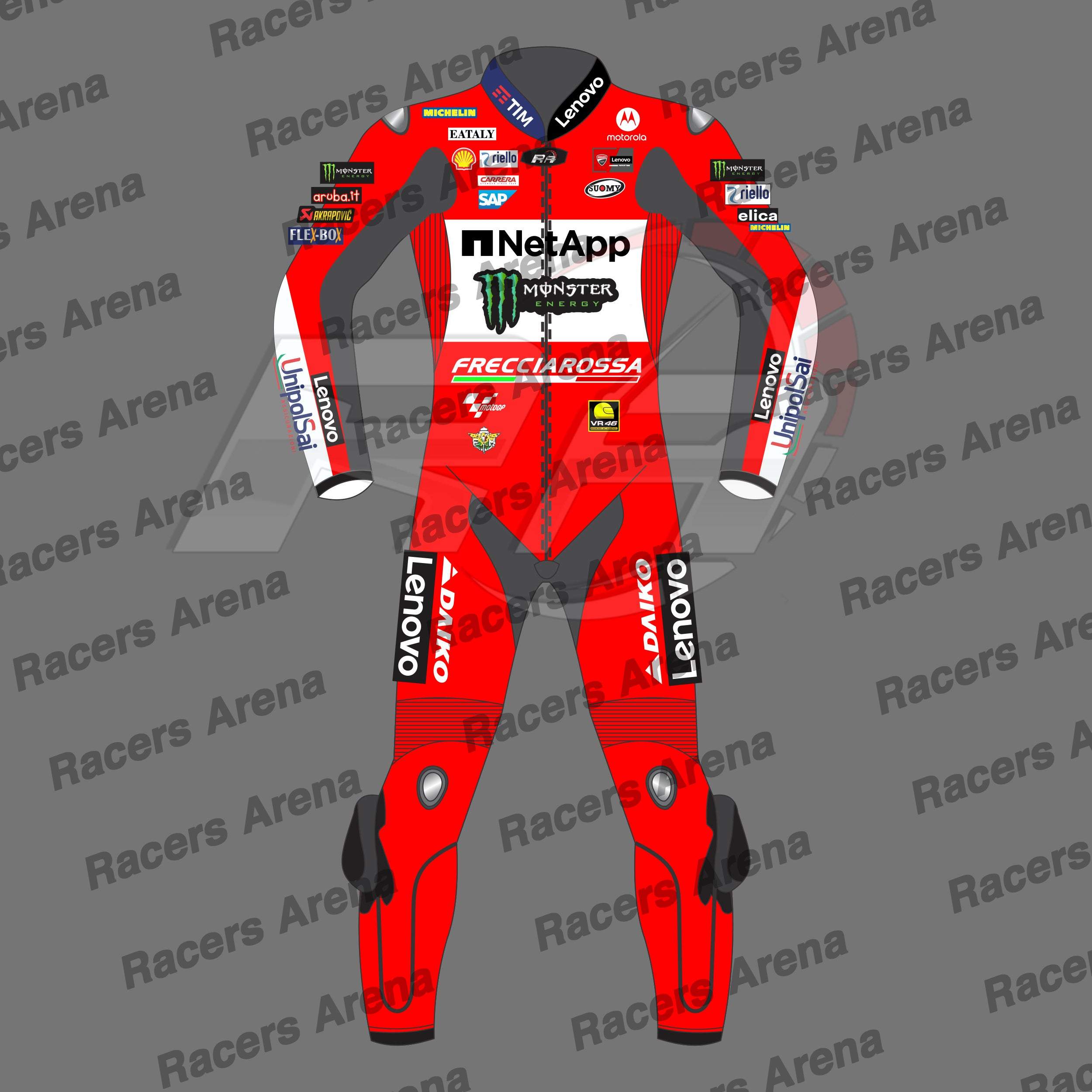 Francesco Bagnaia Britischer GP 2024 Motorrad Leder Rennanzug