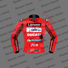 Francesco Bagnaia Ducati MotoGP 2022 Motorcycle Leather Race Jacket Back