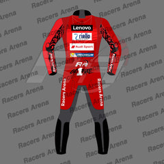 francesco bagnaia motogp ducati 2024 motorcycle leather race suit back