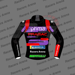 Franco Morbidelli 2024 Ducati Pramac Motorcycle Leather Racing Jacket Back