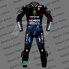 Franco Morbidelli Monster Energy MotoGP 2022 Motorcycle Leather Race Suit Front