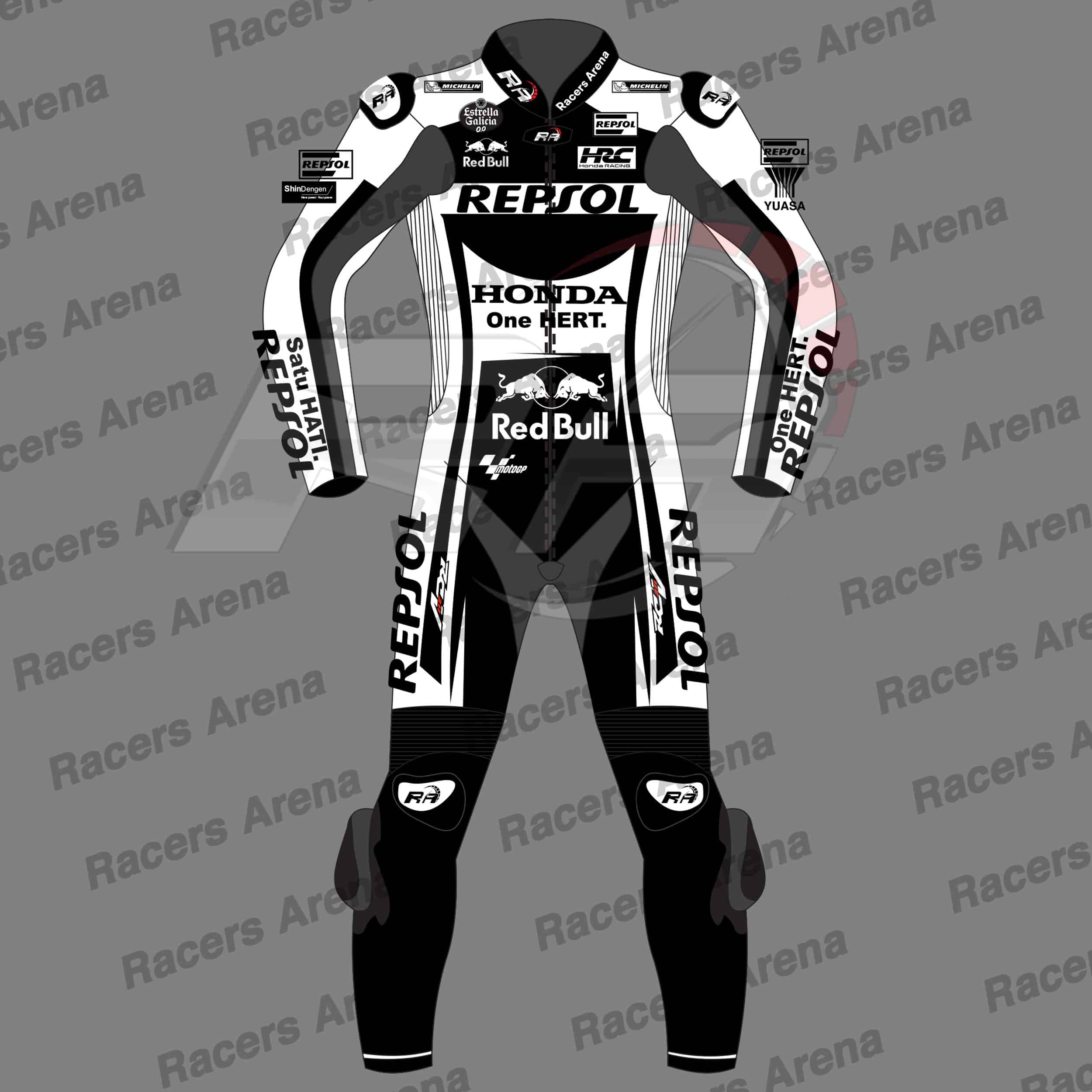 Joan Mir Honda Repsol Winter Test 2023 Motorcycle Racing Suit Front