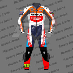 Joan Mir Repsol Honda MotoGP 2024 Motorcycle Leather Race Suit Front