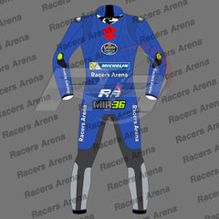 Joan Mir Team Suzuki MotoGP 2022 Motorbike Leather Race Suit Back