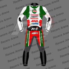 Johann Zarco 2025 Honda Castrol Motorbike Race Leather Suit Back