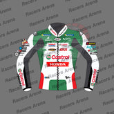 Johann Zarco Honda Castrol MotoGP 2024 Motorbike Leather Race Jacket Front