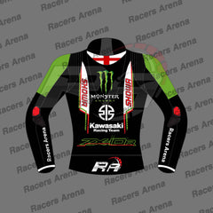 Jonathan Rea Kawasaki SBK 2023 Motorcycle Leather Racing Jacket Back