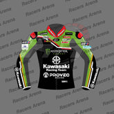 Jonathan Rea Kawasaki SBK 2023 Motorcycle Leather Racing Jacket Front