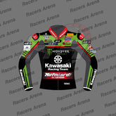Jonathan Rea Team Kawasaki WSBK 2022 Motorcycle Leather Race Jacket Front