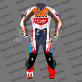 Luca Marini Honda Repsol MotoGP 2024 Motorbike Leather Race Suit Front