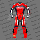 Luca Marini MotoGP 2025 Honda Motorbike Leather Race Suit Front