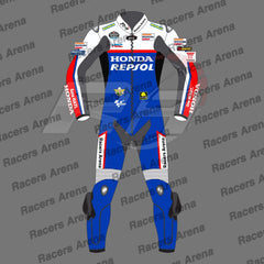 Luca Mrini Honda Repsol British GP 2024 Motorcycle Leather Race Suit Front
