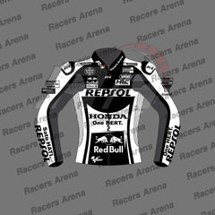 Marc Marquez Repsol Winter Test 2022 Motorcycle Leather Jacket Front