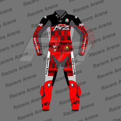 Marco Bezzecchi 72 Winter Test 2024 Motorcycle Leather Suit Front