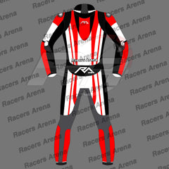 Racers Arena Hyperspeed Motorcycle Leather Race Suit Red Back