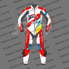 Racers Arena ThrottleSkin Yamaha Motorcycle Leather Race Suit Front