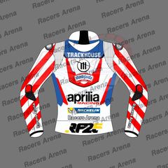 Raul Fernandez Aprilia MotoGP 2024 Motorbike Leather Race Jacket Back