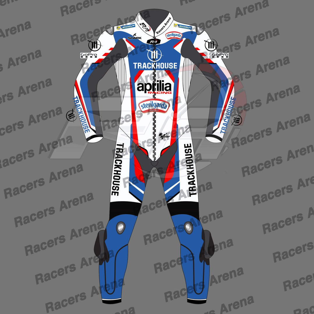 Raul Fernandez Aprilia MotoGP 2024 Motorbike Leather Race Suit Front
