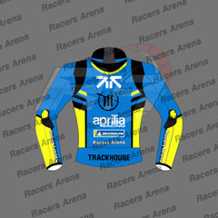 Raul Fernandez Aprilia MotoGP 2025 Motorcycle Leather Race Jacket Back