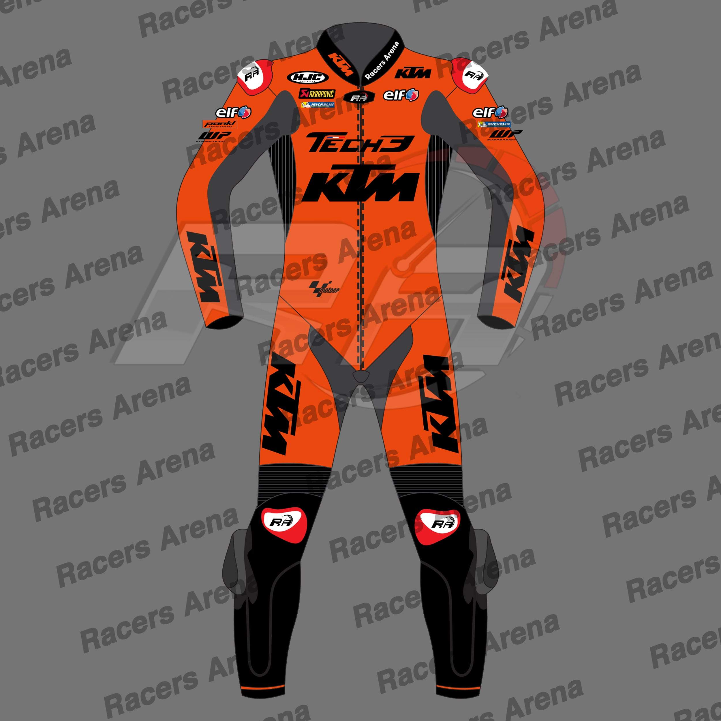 Raul Fernandez Tech3 KTM MotoGP 2022 Motorbike Leather Race Suit Front