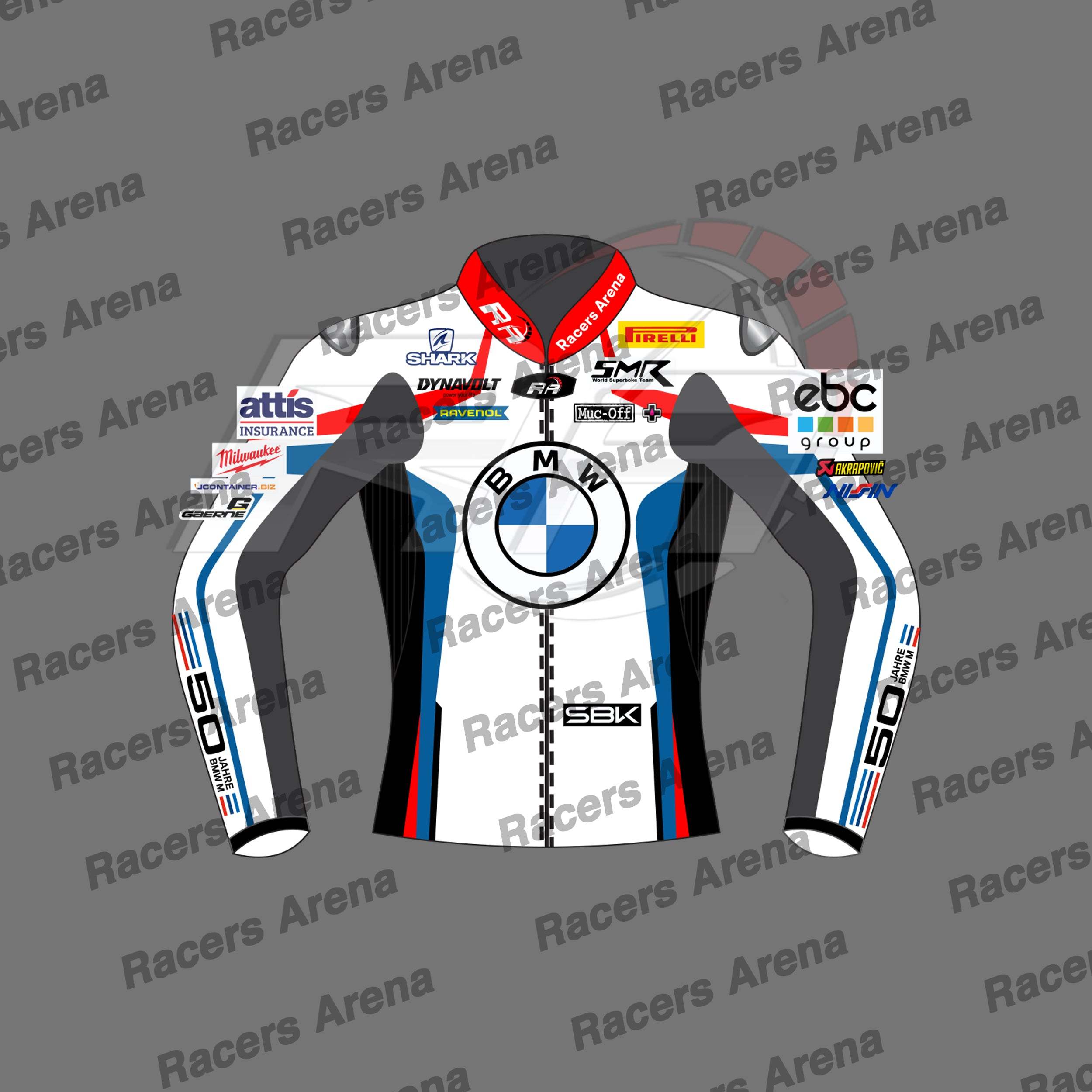 Scott Redding BMW Motorrad SBK 2022 Motorbike Leather Race Jacket Front