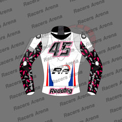 Scott Reddings 45 Winter Test 2022 Motorcycle Leather Riding Jacket Back