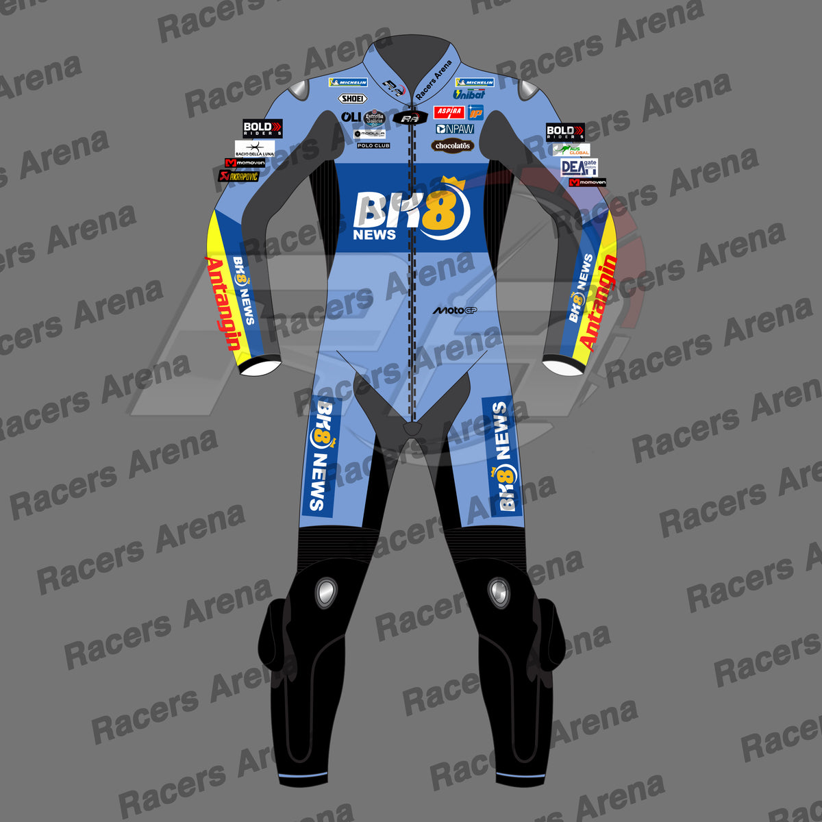 Alex Marquez Ducati Gresini MotoGP 2026 Motorcycle Leather Race Suit Front