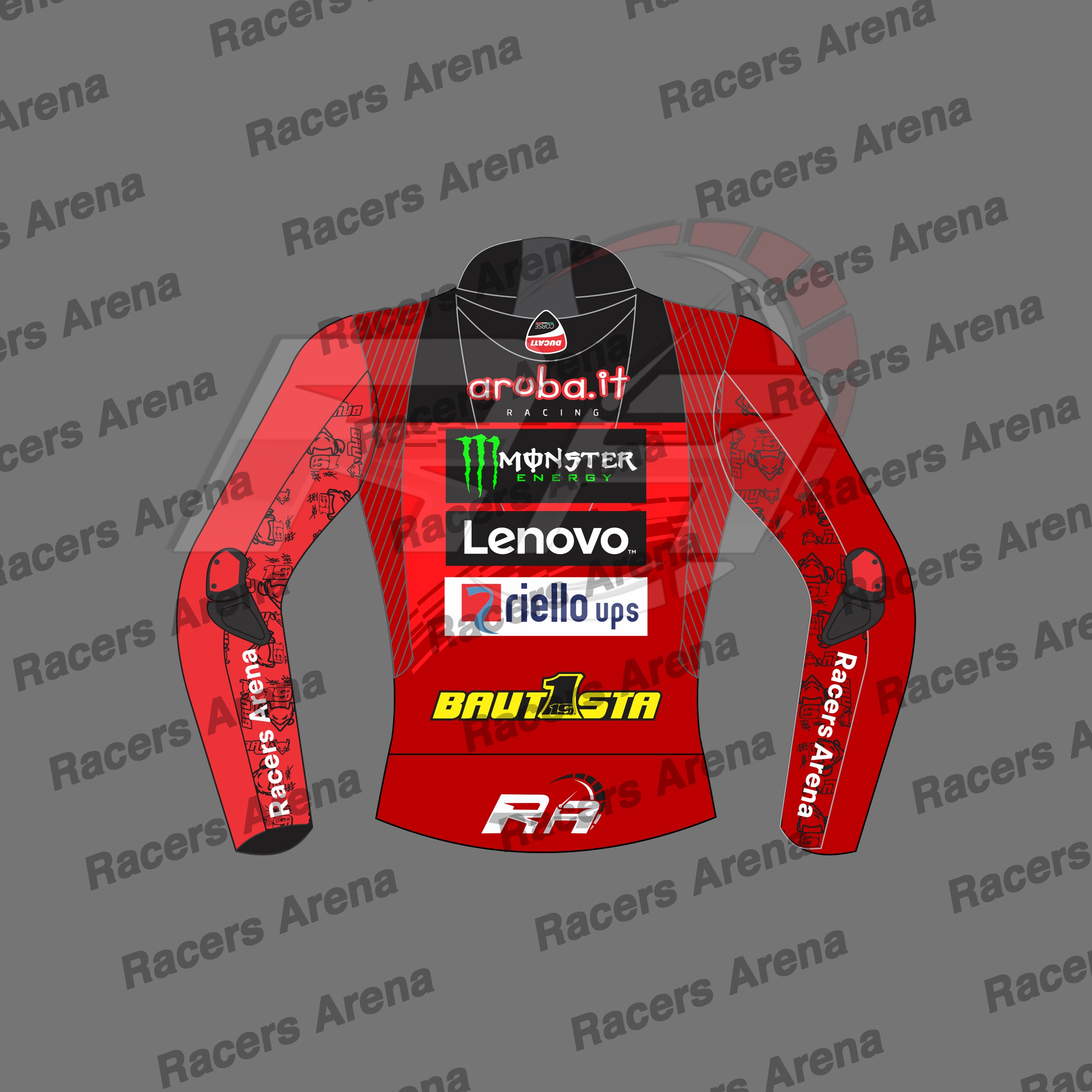 Alvaro-Bautista-Ducati-SBK-2024-Motorcycle-Track-Race-Jacket-Back