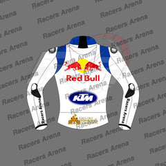 Brad-Binder-Red-Bull-White-British-GP-2024-Racing-Leather-Jacket-Back