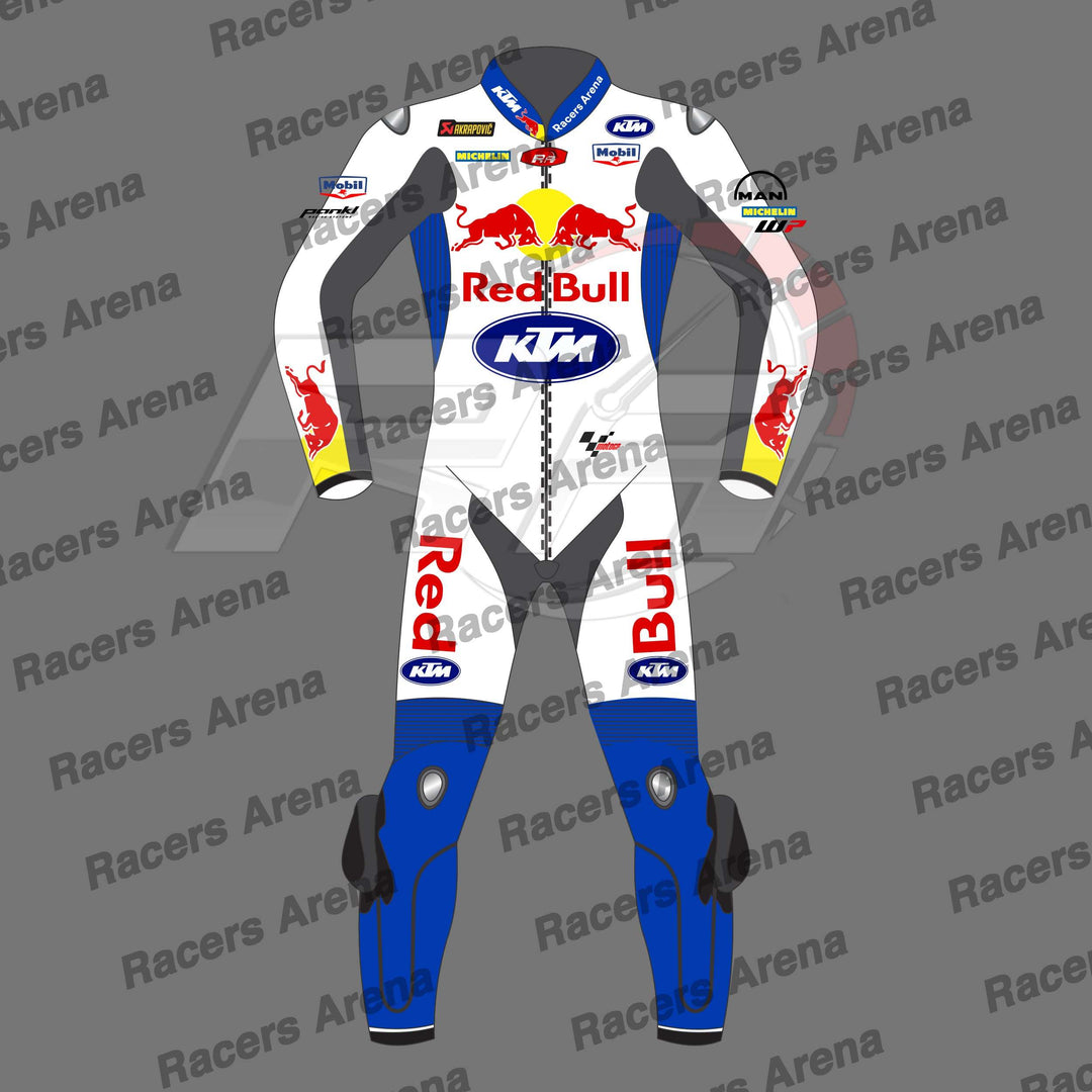 Brad Binder Red Bull White British GP 2024 Racing Leather Suit Front