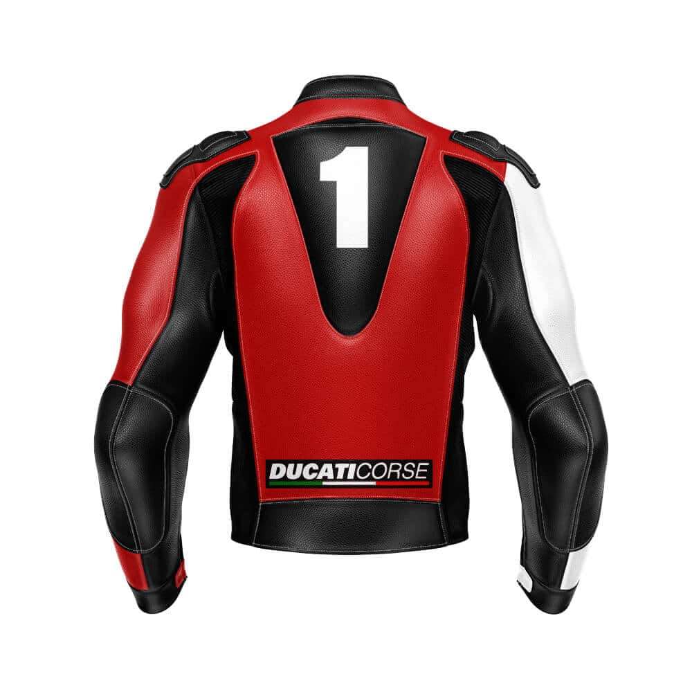 Ducati C6 Motorbike Racing Leather Jacket 2021 Back