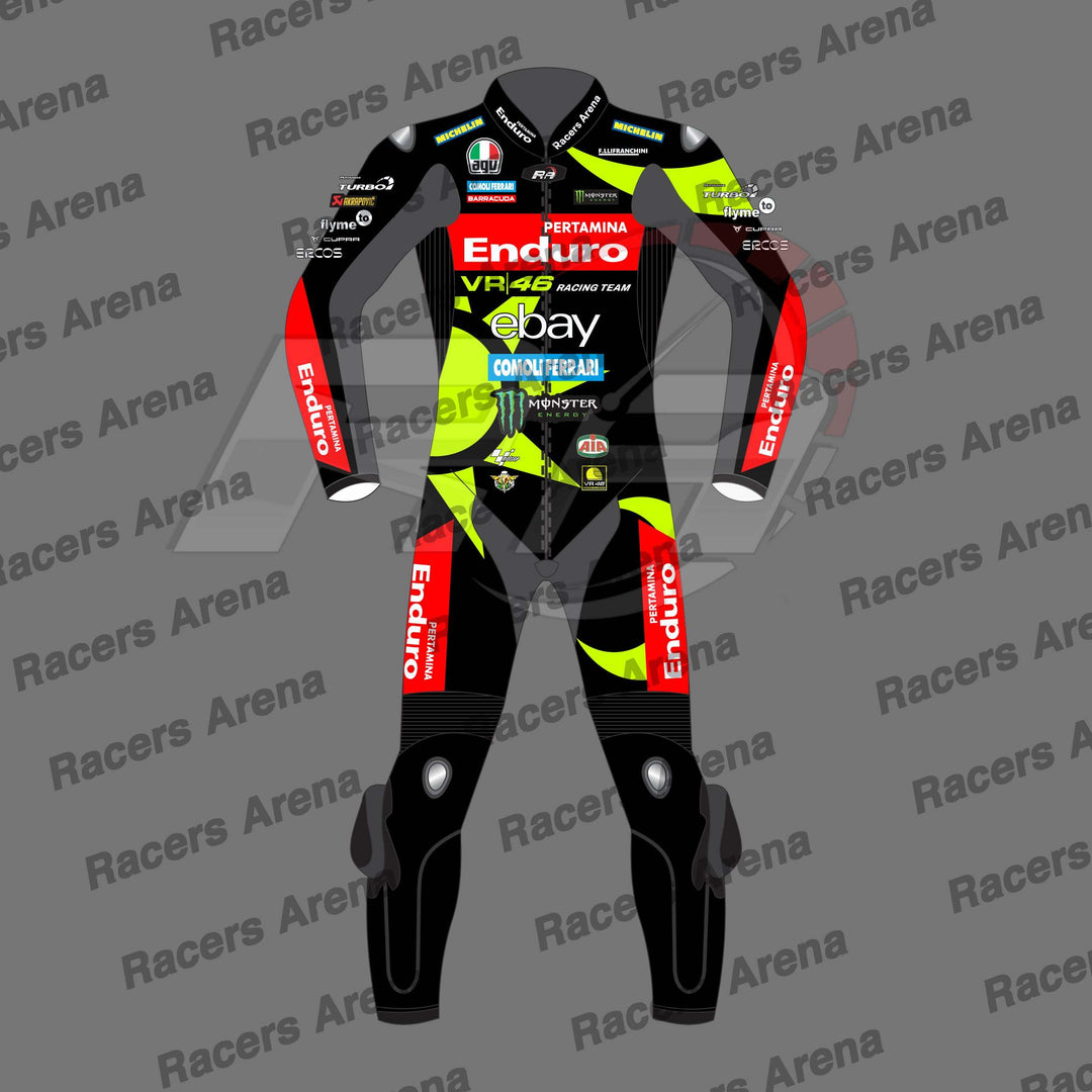Fabio Di Giannantonio VR46 MotoGP Motorcycle Leather Race Suit Front