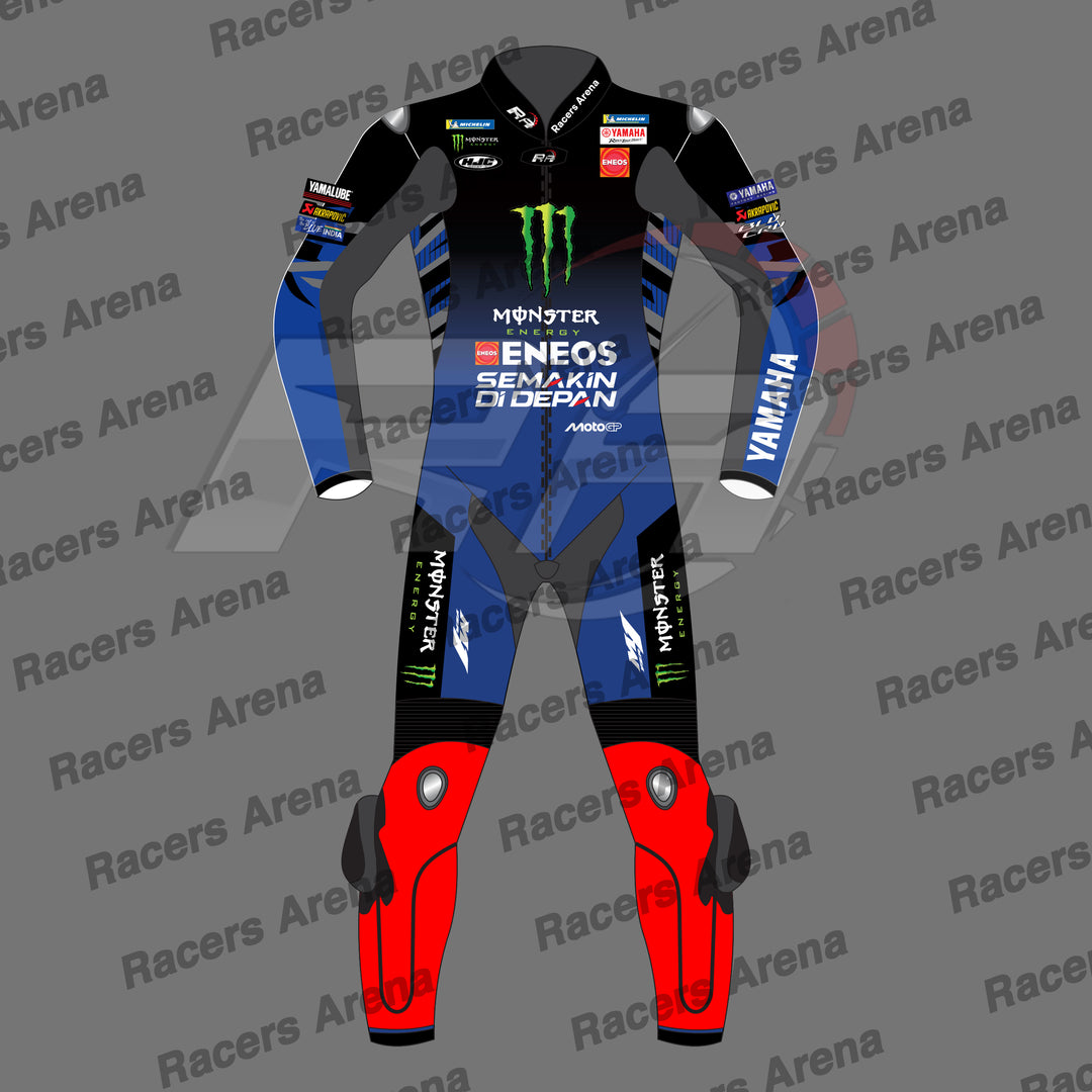 Fabio Quartararo MotoGP Monster Energy 2025 Motorcycle Leather Race Suit Front