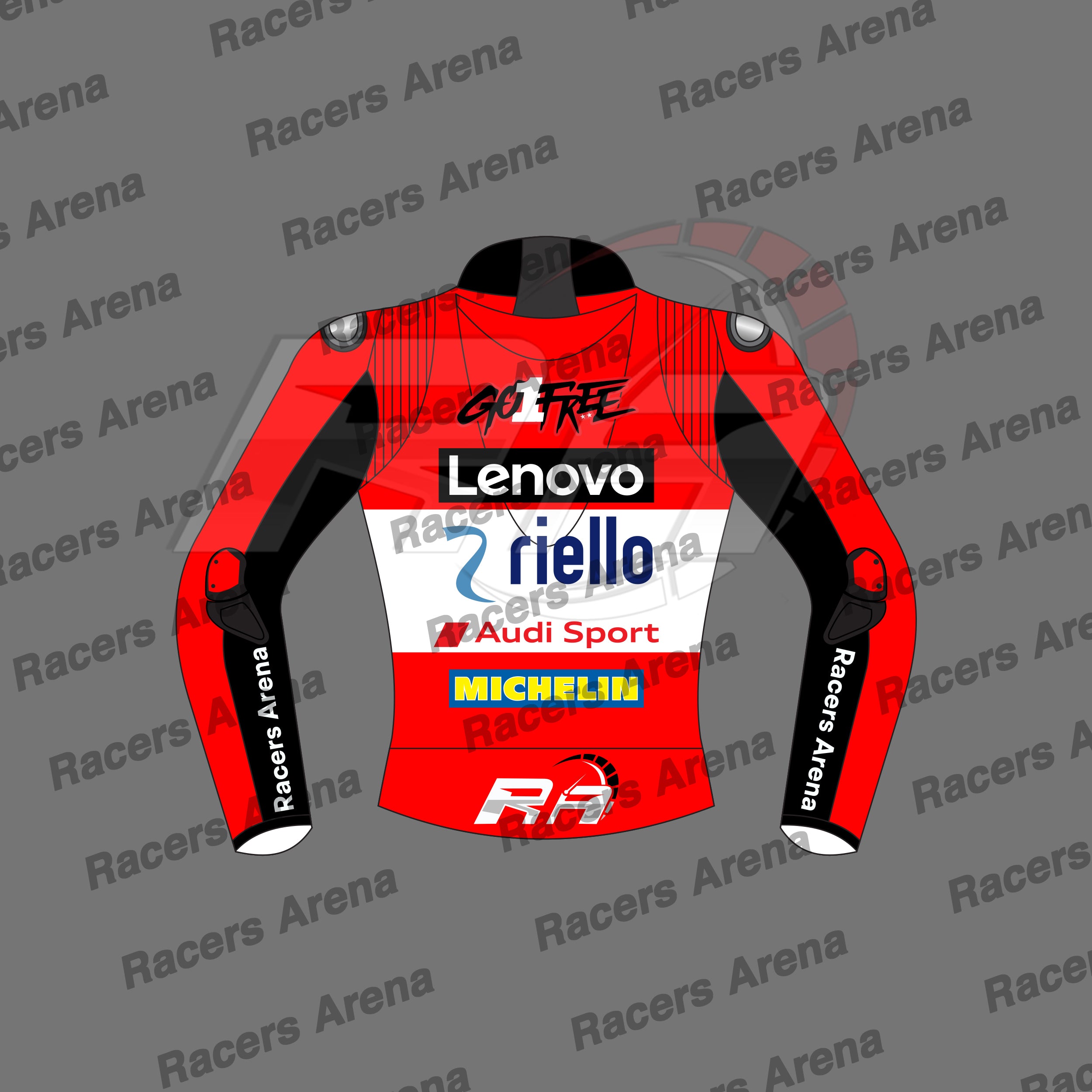 Francesco-Bagnaia-British-GP-2024-Motorbike-Leather-Race-Jacket-Back