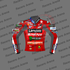 Francesco-Bagnaia-Motogp-Ducati-2024-Motorcycle-Leather-Race-Jacket-Front