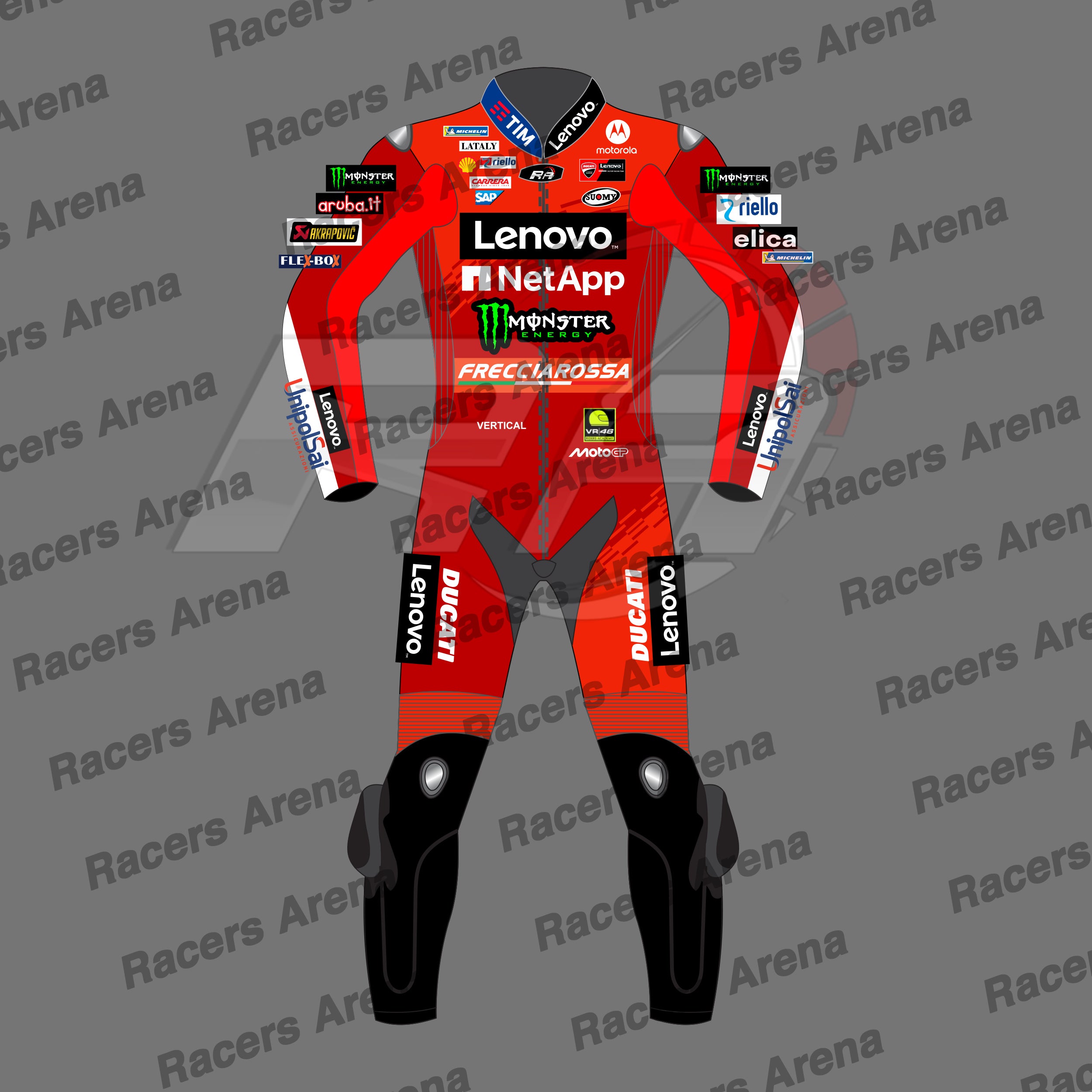 Francesco-Bagnaia-Motogp-Ducati-Motorcycle-Leather-Race-Suit-2025-Front