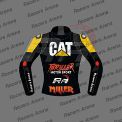 Jack Miller Caterpillar Thriller Leather Race Jacket Back