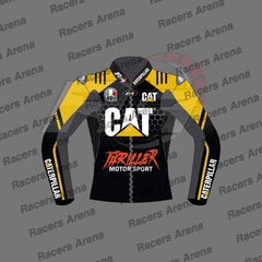 Jack Miller Caterpillar Thriller Leather Race Jacket Front